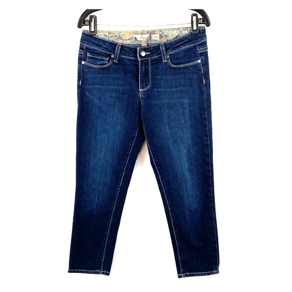 PAIGE | Roxbury Crop Stretch Low-Rise Skinny Jeans